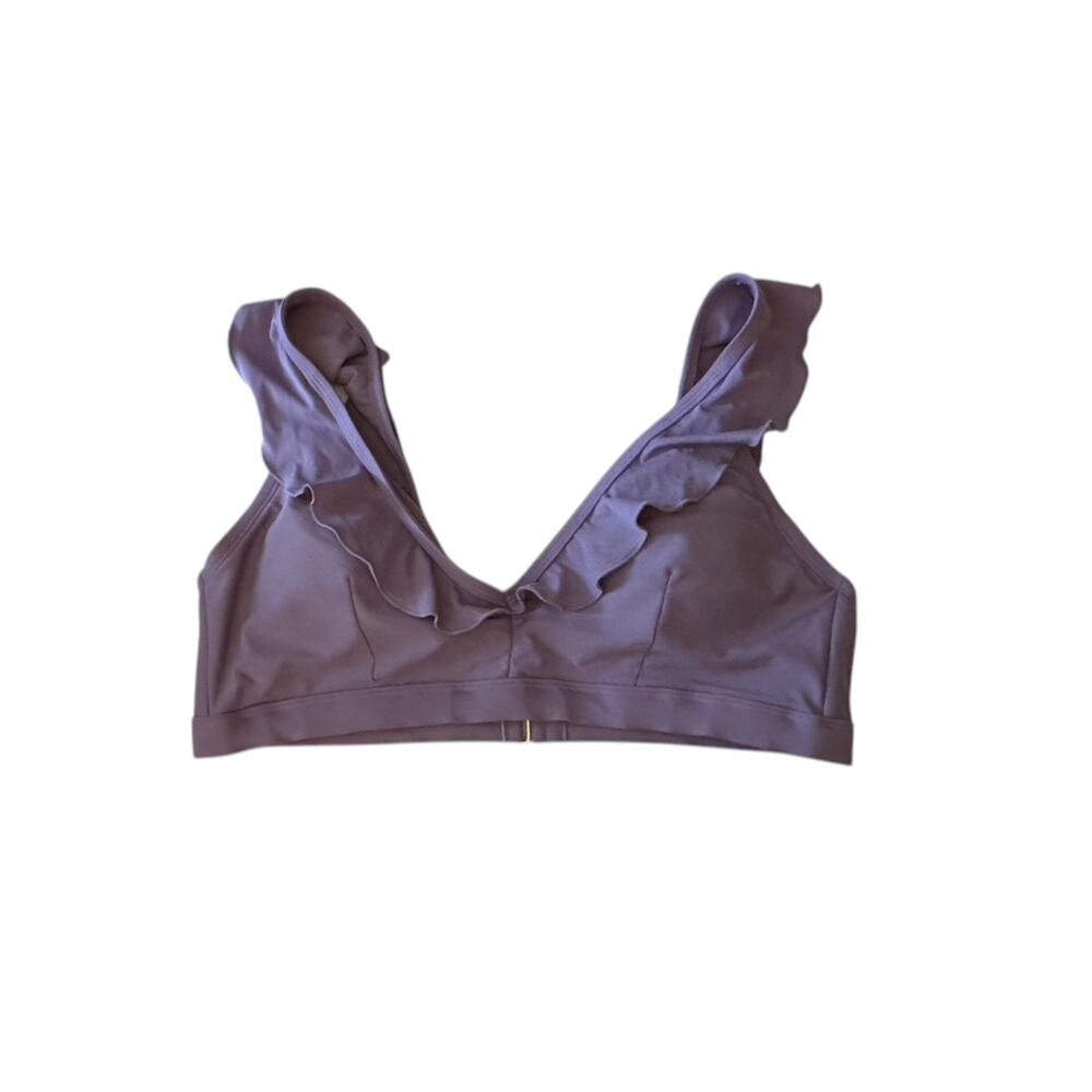 Purple Ruffle Trim Bikini Top Women's 16-18 New